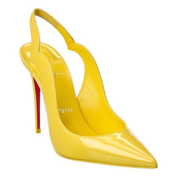 Christian Louboutin Shoes - Christian Louboutin Hot Chick Sling 100 Patent Slingback Pump